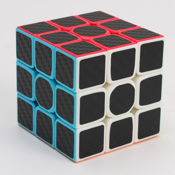 3x3x3 Carbon Fiber Sticker Puzzle Cube Smooth Speed