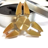 Gold Tri Fidget Spinner Brass